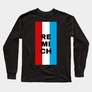 Remich City in Luxembourg Flag Vertical Long Sleeve T-Shirt